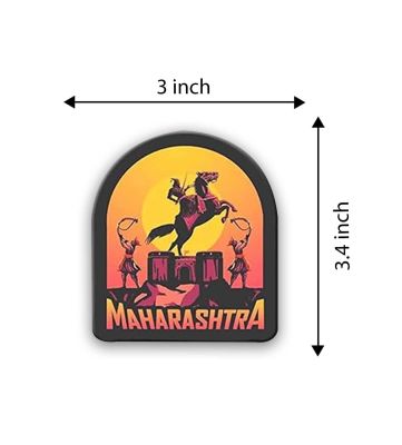 r Maharashtra Fridge Magnet | Home & Office Decor Items | Refrigerator Door Stylish Wooden Decor Souvenir Gift