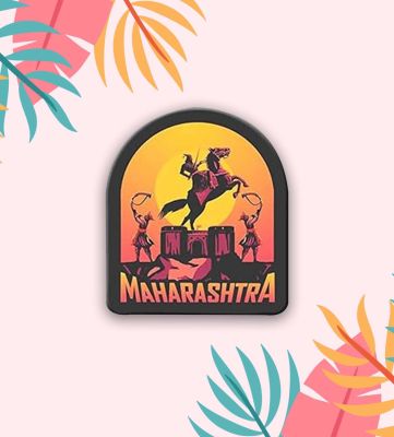 r Maharashtra Fridge Magnet | Home & Office Decor Items | Refrigerator Door Stylish Wooden Decor Souvenir Gift