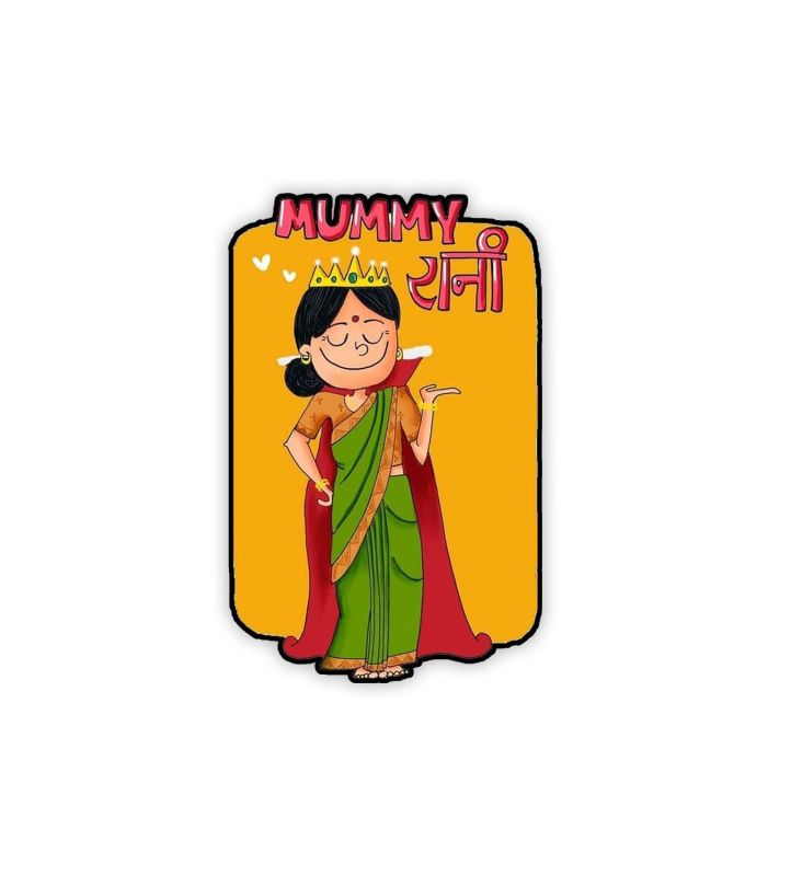 Mummy Rani Fridge Magnet | Best Gift for Mom | Kitchen Decoration Items | Magnets for Fridge | Refrigerator Door Decor