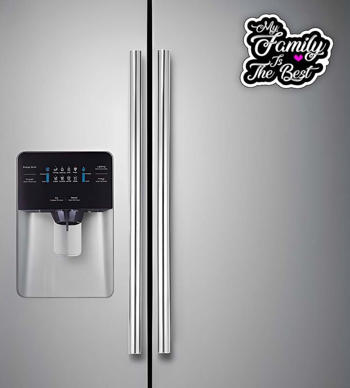 My Family is The Best Quote Printed Fridge Magnet Refrigerator Stylish for Kitchen Decoration | Gift for Loveable Person