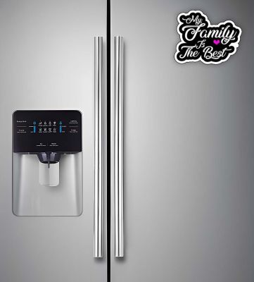 My Family is The Best Quote Printed Fridge Magnet Refrigerator Stylish for Kitchen Decoration | Gift for Loveable Person
