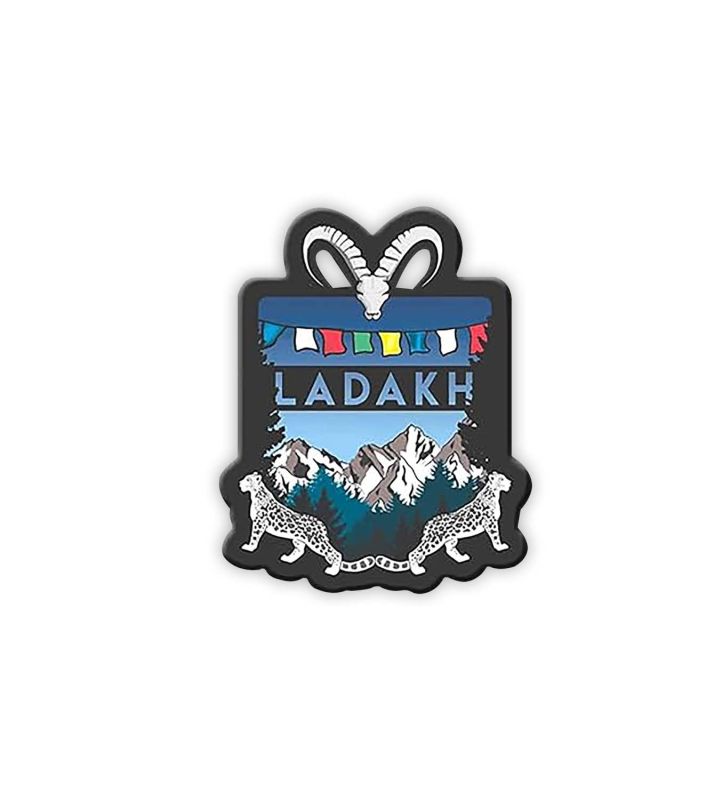 Wooden Leh Ladakh Fridge Magnet for Home & Kitchen Decor | Gift for Travel Lovers | Decorative Magnet for Almirah Refrigerator