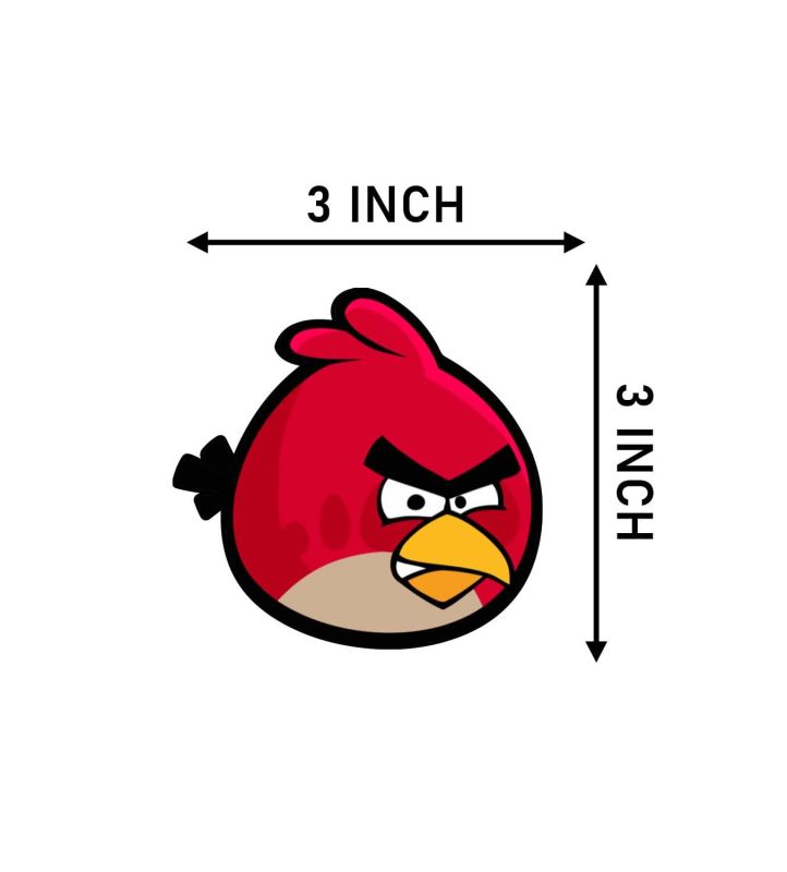 Set of 6 Angry Bird Wooden Fridge Magnet for Home, Kitchen and Office Decoration | Decorative