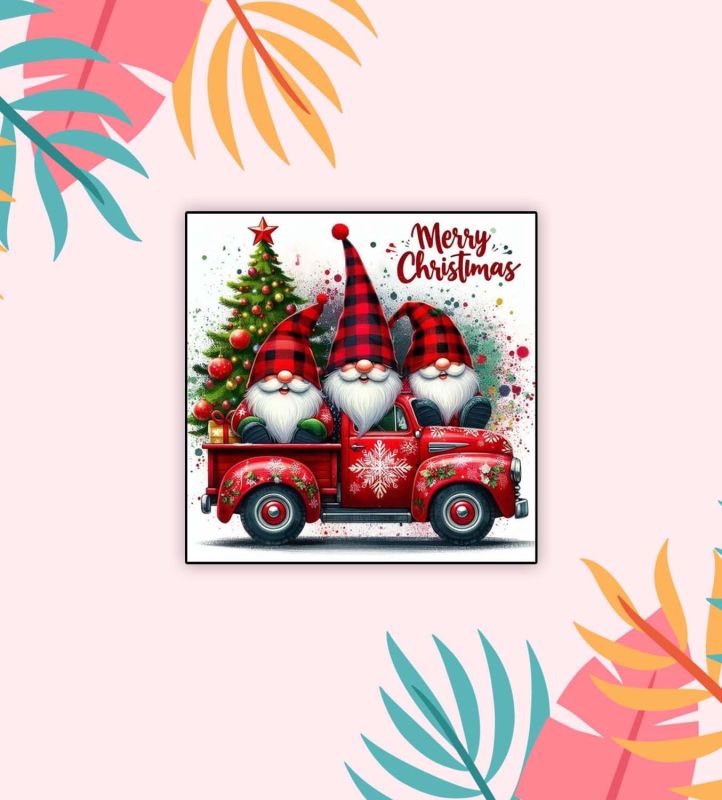 Merry Christmas Fridge Magnet with Santa Claus Magnets for Kitchen & Home Decor | Christmas Decor Items | Gift for Kids