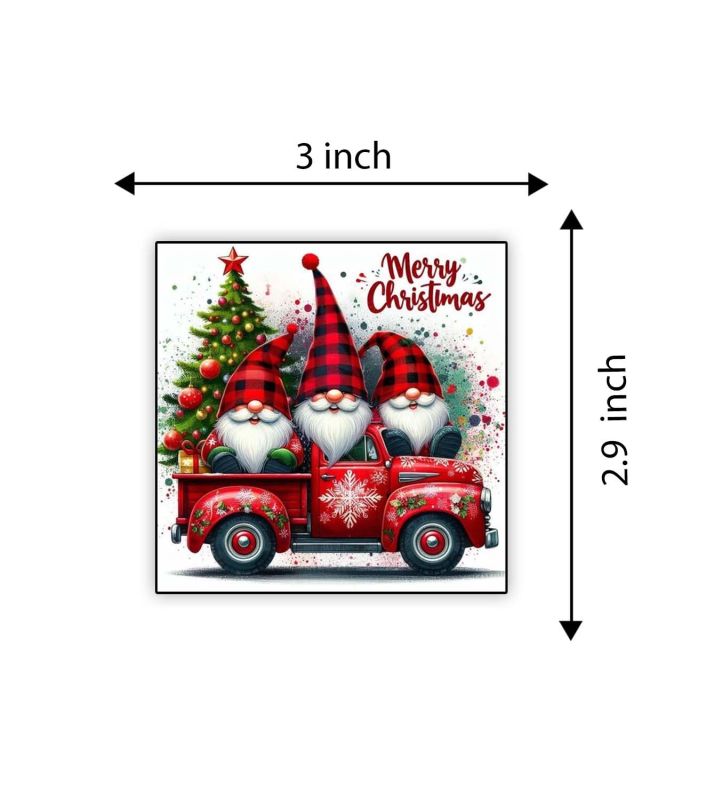 Merry Christmas Fridge Magnet with Santa Claus Magnets for Kitchen & Home Decor | Christmas Decor Items | Gift for Kids