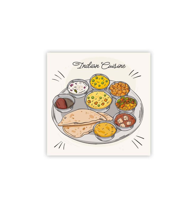 North Indian Thali Fridge Magnet Best Souvenir Gift | Kitchen Decor | Home Decor Items | Refrigerator Decoration