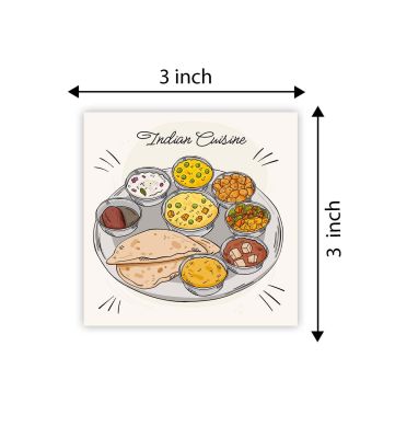 North Indian Thali Fridge Magnet Best Souvenir Gift | Kitchen Decor | Home Decor Items | Refrigerator Decoration