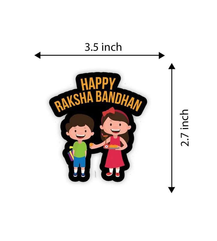 Happy Raksha Bandhan Fridge Magnet for Refrigerator Door Decor | Gift for Sister Brother | Rakhi Decoration