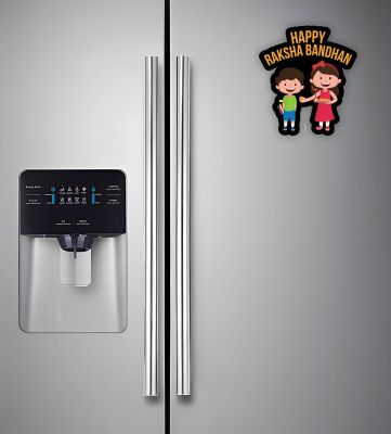 Happy Raksha Bandhan Fridge Magnet for Refrigerator Door Decor | Gift for Sister Brother | Rakhi Decoration