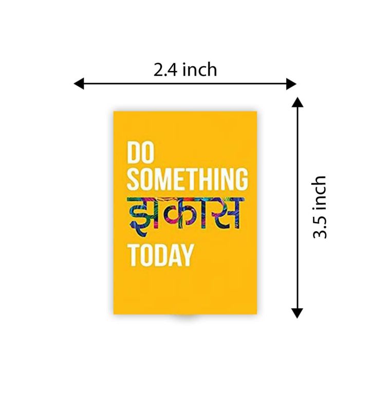 Wooden Fridge Magnet | Do Something Jhakas Today Quotes Fridge Magnets for Kitchen & Home Decor