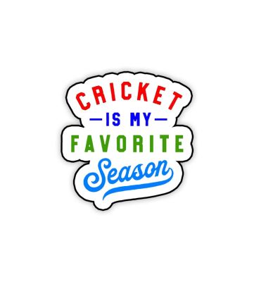 Cricket is My Favorite Season Wooden Fridge Magnet for Refrigerator & Almirah | Gift for Cricket Fan