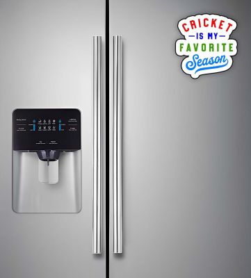 Cricket is My Favorite Season Wooden Fridge Magnet for Refrigerator & Almirah | Gift for Cricket Fan