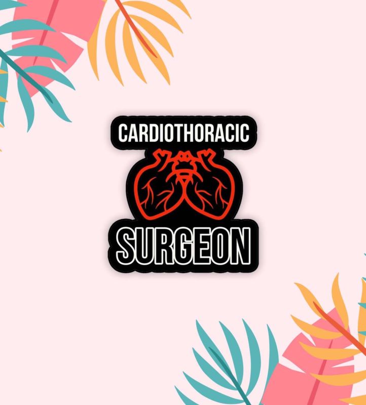 Cardiothoracic Surgeon Wooden Fridge Magnet for Refrigerator Door Decor | Gift for Heart Surgeon | Magnet for Doctor