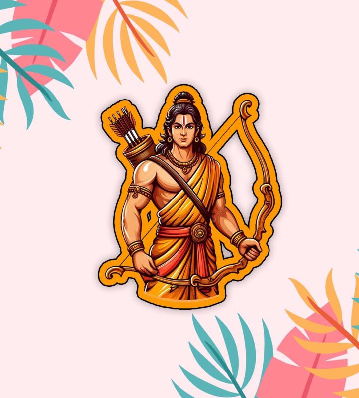 Lord Ram Fridge Magnet for Home Kitchen Decor Gift | God Fridge Magnet | Temple Decoration | Spiritual, Divine, Devotional Gift