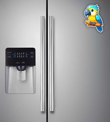 Bird Fridge Magnet for Refrigerator Stylish | Decorative Items for Kitchen & Home | Best Birthday Gifts for Kids | Cute Printed Bird Magnet Stickers (Parrot)