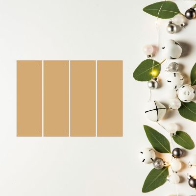 Set of 4 Plain MDF Blank Cutout | Wood MDF Sheets for Craft Work, DIY MDF Cutouts | MDF Boards for Art and Craft