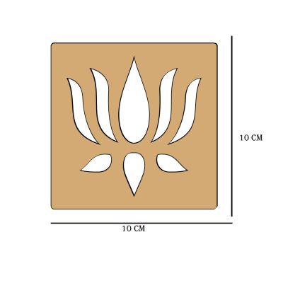 Set of 4 MDF Rangoli Cutouts for Art and Craft, Festival Decoration, DIY Project, and Making Rangoli | Traditional Rangoli Stencils | Rangoli Wooden Stencils for Floor Decoratio