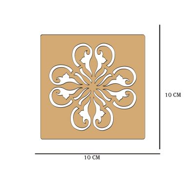 Set of 4 MDF Rangoli Cutouts for Art and Craft, Festival Decoration, DIY Project, and Making Rangoli | Traditional Rangoli Stencils | Rangoli Wooden Stencils for Floor Decoratio