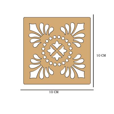 Set of 4 MDF Rangoli Cutouts for Art and Craft, Festival Decoration, DIY Project, and Making Rangoli | Traditional Rangoli Stencils | Rangoli Wooden Stencils for Floor Decoratio