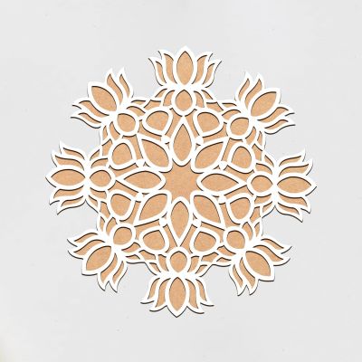 MDF Rangoli Stencil for Diwali Pooja Decoration | Lotus Flower Rangoli Stencils for Door Entrance | Rangoli for Floor Decoration