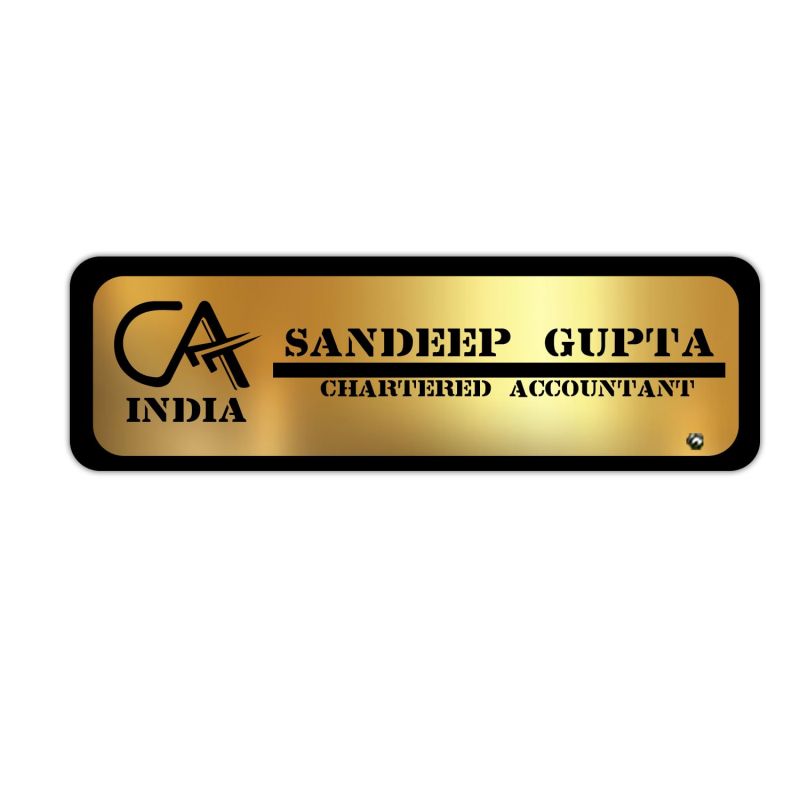 Personalized Chartered Accountant Name Plate Customized With Logo & Name | Best Gift For CA