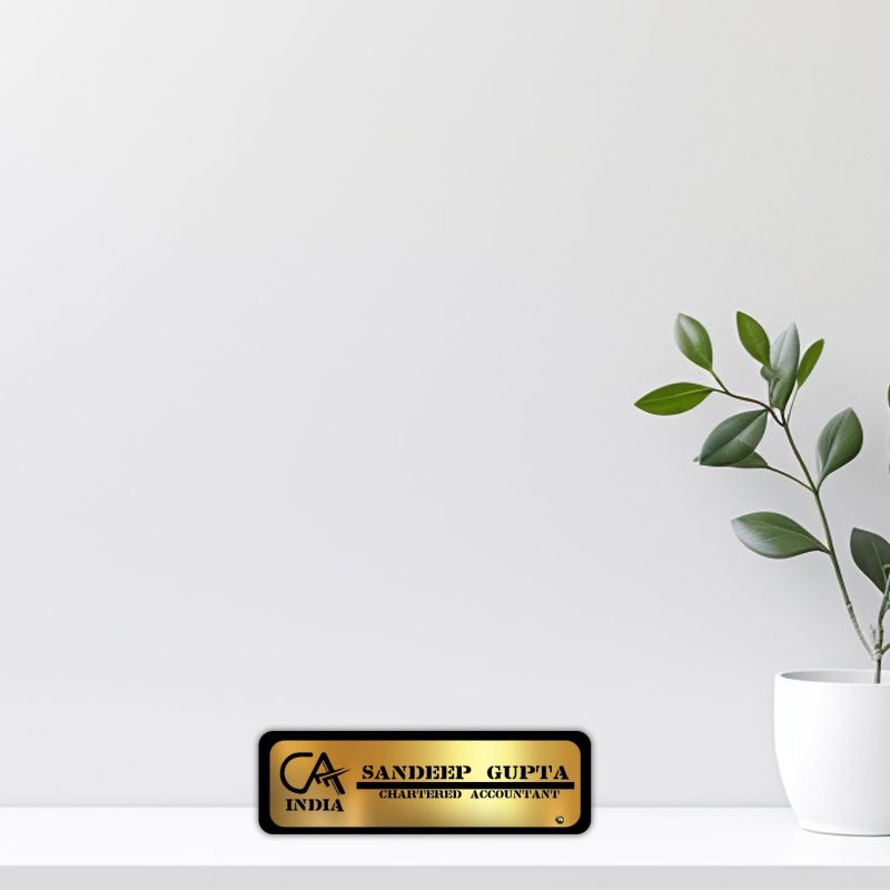 Personalized Chartered Accountant Name Plate Customized With Logo & Name | Best Gift For CA