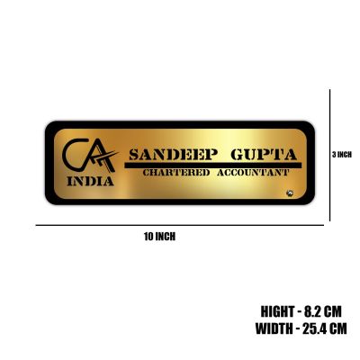 Personalized Chartered Accountant Name Plate Customized With Logo & Name | Best Gift For CA