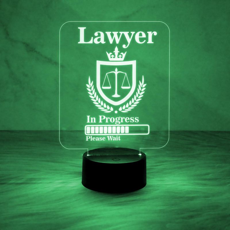 Future Lawyer Gift for LLB Student | Home Decor Light | Automatic Color Changing Light & On/Off Touch Button | Gift for Lawyer Student