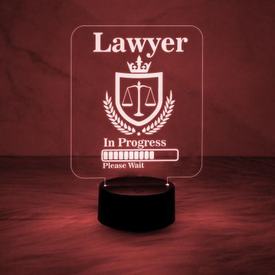 Future Lawyer Gift for LLB Student | Home Decor Light | Automatic Color Changing Light & On/Off Touch Button | Gift for Lawyer Student