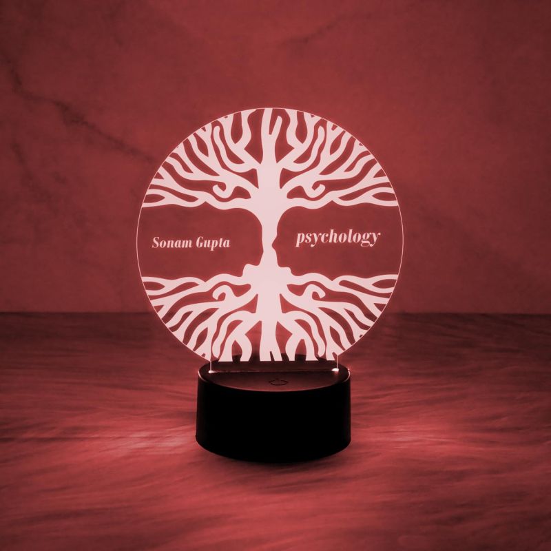 Personalized Name Lamp with Automatic Color Chnaging Light & On/Off Touch Button Psychology Graduation Gift for Students