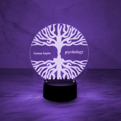 Personalized Name Lamp with Automatic Color Chnaging Light & On/Off Touch Button Psychology Graduation Gift for Students