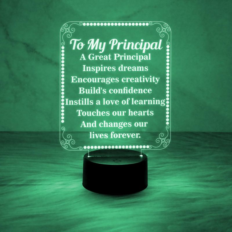 My Principal Engraved Night Lamp with 7 Color Changing Light & On/Off Touch Button | Principal Appreciation Gift