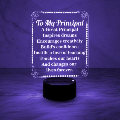 My Principal Engraved Night Lamp with 7 Color Changing Light & On/Off Touch Button | Principal Appreciation Gift