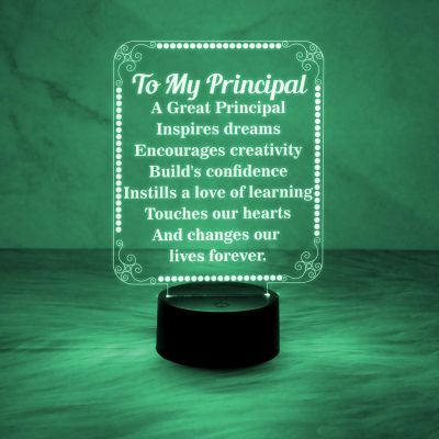 My Principal Engraved Night Lamp with 7 Color Changing Light & On/Off Touch Button | Principal Appreciation Gift