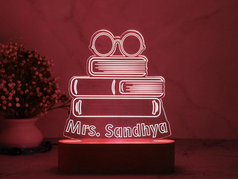 Personalized Best Teacher Gift Lamp Customized with Name | Teachers Day Surprise Gift | Teachers Day Gift for Mam & Sir