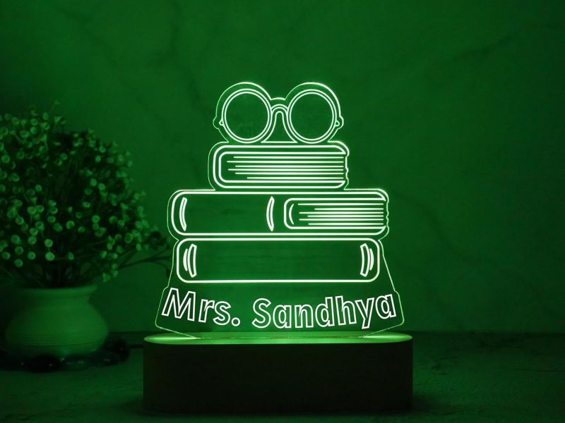 Personalized Best Teacher Gift Lamp Customized with Name | Teachers Day Surprise Gift | Teachers Day Gift for Mam & Sir