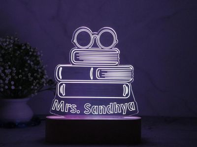 Personalized Best Teacher Gift Lamp Customized with Name | Teachers Day Surprise Gift | Teachers Day Gift for Mam & Sir