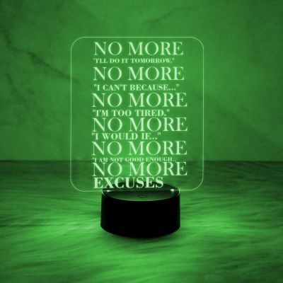 Motivational 3D Illusion Lamp Engraved Night Light | Table Lamp for Boys Girls Men Women (Multicolored Light)