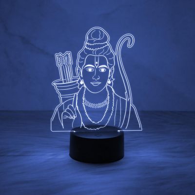 Lord Ram Led Night Lamp with 7 Color Changing Light & On/Off Touch Button | Religious Gift Items