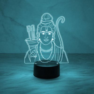 Lord Ram Led Night Lamp with 7 Color Changing Light & On/Off Touch Button | Religious Gift Items