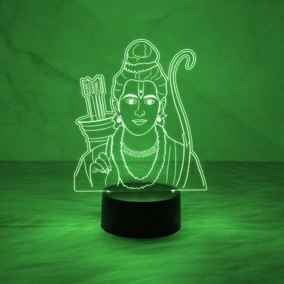 Lord Ram Led Night Lamp with 7 Color Changing Light & On/Off Touch Button | Religious Gift Items