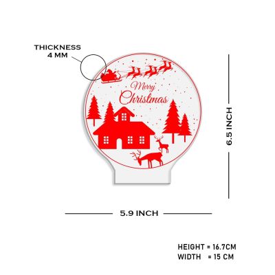 Merry Christmas Tree Night Lamp | Warm White Light with On/Off Touch Button | USB Powered | Gift for Christmas