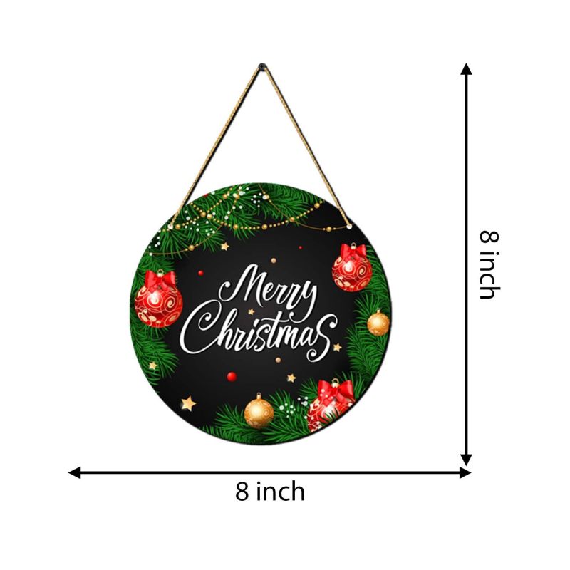 Merry Christmas Wall Hanging | Christmas Home Decor | Door Hanger | Christmas Wall Art Decor | Office Wall Decoration (Design 3)