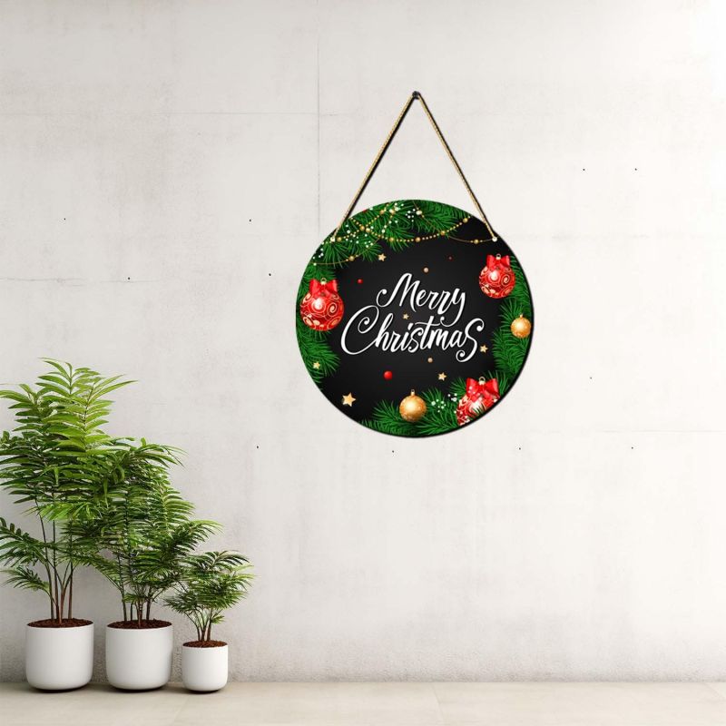 Merry Christmas Wall Hanging | Christmas Home Decor | Door Hanger | Christmas Wall Art Decor | Office Wall Decoration (Design 3)