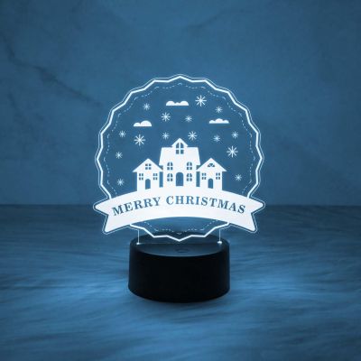 Merry Christmas Night Lamp with Automatic Color Changing & On/Off Touch | USB Powered