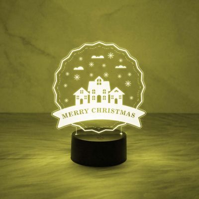 Merry Christmas Night Lamp with Automatic Color Changing & On/Off Touch | USB Powered