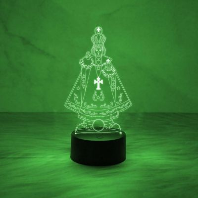 3D Illusion Jesus Cross Night Lamp | King Prince Figures Led Lamp with Automatic Color Changing Light & USB Powered | 3D Desk Table Christmas Gift