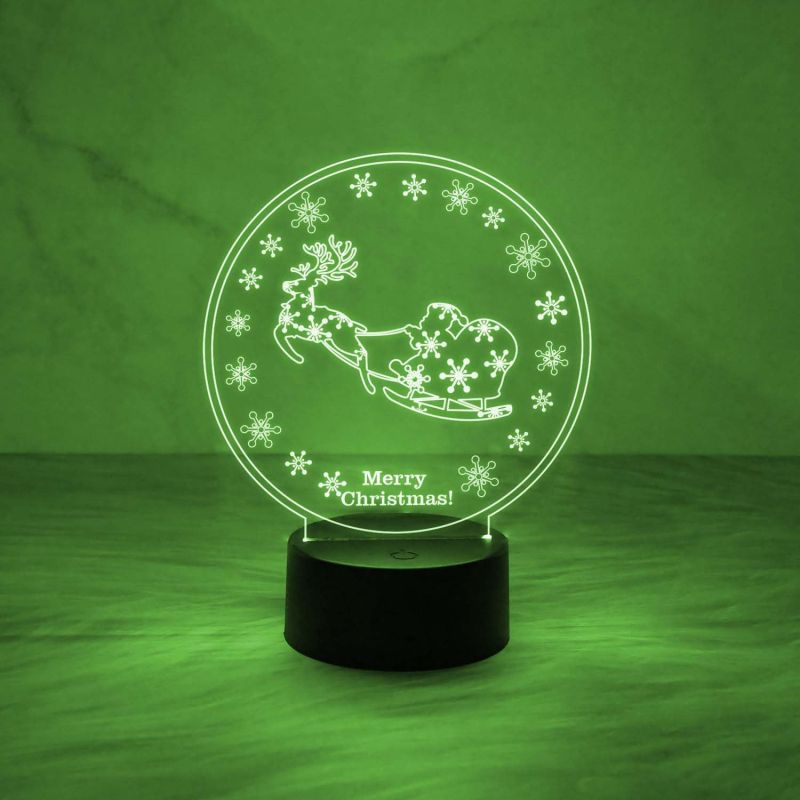 Merry Christmas Night Lamp Christmas Decorations with Led Light | Wishing Gift for Christmas | Home & Office Decor Light | Automatic Color Changing Light & USB Powered