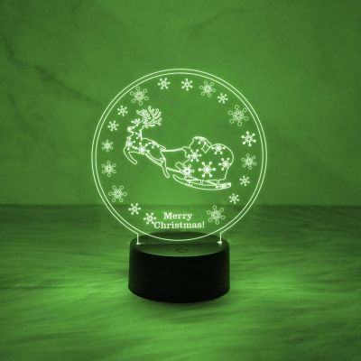 Merry Christmas Night Lamp Christmas Decorations with Led Light | Wishing Gift for Christmas | Home & Office Decor Light | Automatic Color Changing Light & USB Powered