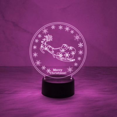 Merry Christmas Night Lamp Christmas Decorations with Led Light | Wishing Gift for Christmas | Home & Office Decor Light | Automatic Color Changing Light & USB Powered